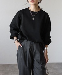 Bonjour Sagan(ボンジュールサガン)のバレルスリーブサイドリブニットプルオーバー(ニット/セーター)