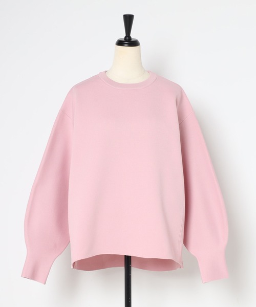 Bonjour Sagan（ボンジュールサガン）の「バレルスリーブサイドリブニットプルオーバー（ニット/セーター・レディース・ブラック/アイボリー/ピンク/ブラウン・FREE）」の7枚目の写真