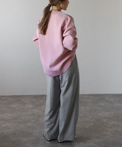 Bonjour Sagan（ボンジュールサガン）の「バレルスリーブサイドリブニットプルオーバー（ニット/セーター・レディース・ブラック/アイボリー/ピンク/ブラウン・FREE）」の13枚目の写真