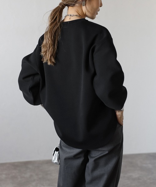 Bonjour Sagan（ボンジュールサガン）の「バレルスリーブサイドリブニットプルオーバー（ニット/セーター・レディース・ブラック/アイボリー/ピンク/ブラウン・FREE）」の16枚目の写真