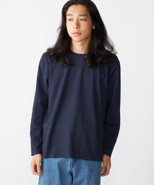 SHIPS(シップス)の「SHIPS: リバーシブル クルーネック 長袖 Tシャツ (ロンT)(Tシャツ/カットソー・メンズ・ネイビー/ホワイト/ブラウン・SMALL/MEDIUM/LARGE/X-LARGE)」の1枚目の写真