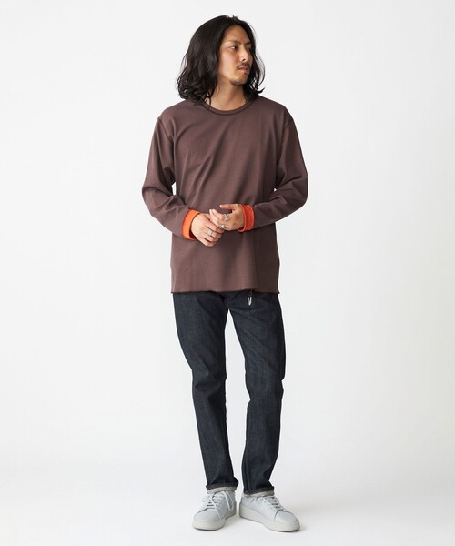 SHIPS(シップス)の「SHIPS: リバーシブル クルーネック 長袖 Tシャツ (ロンT)(Tシャツ/カットソー・メンズ・ネイビー/ホワイト/ブラウン・SMALL/MEDIUM/LARGE/X-LARGE)」の6枚目の写真