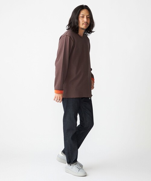 SHIPS(シップス)の「SHIPS: リバーシブル クルーネック 長袖 Tシャツ (ロンT)(Tシャツ/カットソー・メンズ・ネイビー/ホワイト/ブラウン・SMALL/MEDIUM/LARGE/X-LARGE)」の9枚目の写真
