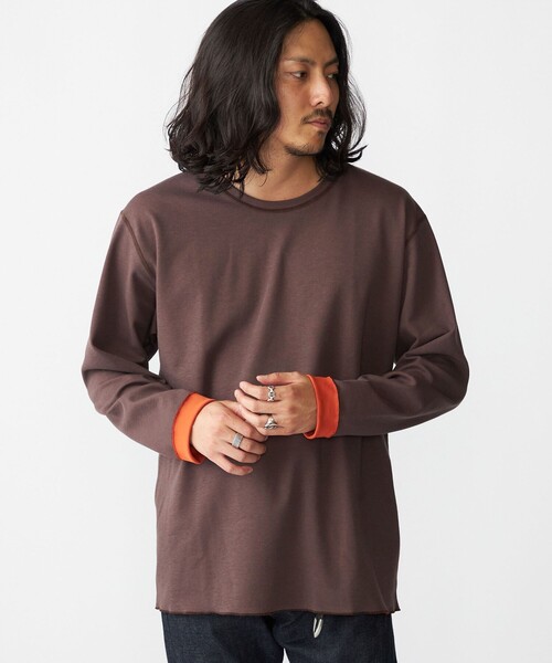 SHIPS(シップス)の「SHIPS: リバーシブル クルーネック 長袖 Tシャツ (ロンT)(Tシャツ/カットソー・メンズ・ネイビー/ホワイト/ブラウン・SMALL/MEDIUM/LARGE/X-LARGE)」の10枚目の写真