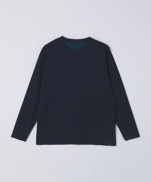 セール】SHIPS: リバーシブル クルーネック 長袖 Tシャツ (ロンT