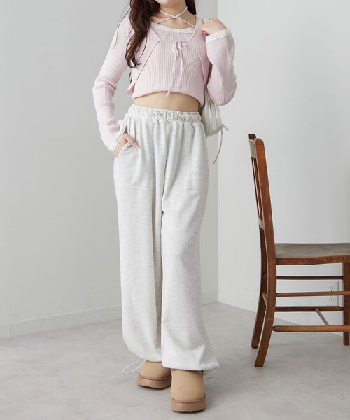 OLIVE des OLIVE（オリーブデオリーブ）の「配色レースボレロアンサンブル（アンサンブル・レディース・モカ/ピンク/オフホワイト/ブラック・FREE）」の18枚目の写真