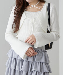 OLIVE des OLIVE | 配色レースボレロアンサンブル(アンサンブル)