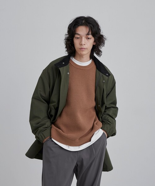 coen（コーエン）の「T/C ウェザーモッズコート（モッズコート・メンズ・ブラック/オリーブ・M/L/XL）」の9枚目の写真