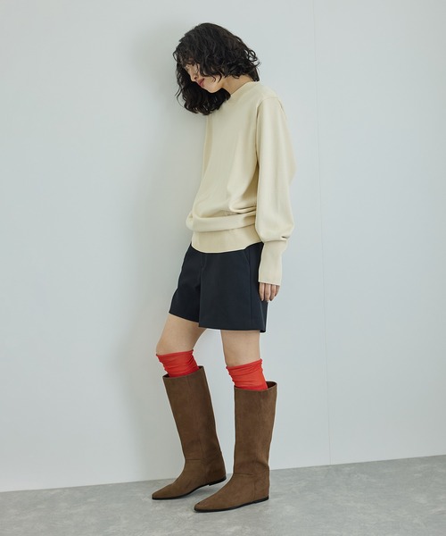 ADAM ET ROPE'（アダムエロペ）の「キリカエルーズニーハイソックス（ソックス/靴下・レディース・レッド/ブラック/ベージュ・FREE）」の4枚目の写真