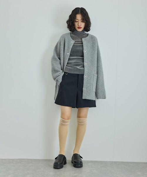 ADAM ET ROPE'（アダムエロペ）の「キリカエルーズニーハイソックス（ソックス/靴下・レディース・レッド/ブラック/ベージュ・FREE）」の6枚目の写真