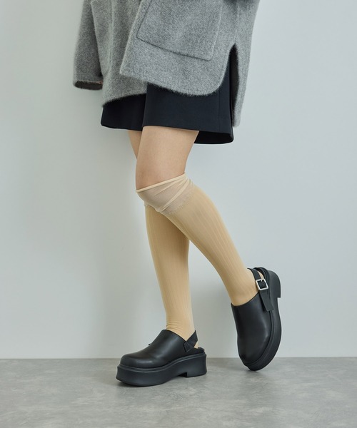 ADAM ET ROPE'（アダムエロペ）の「キリカエルーズニーハイソックス（ソックス/靴下・レディース・レッド/ブラック/ベージュ・FREE）」の8枚目の写真