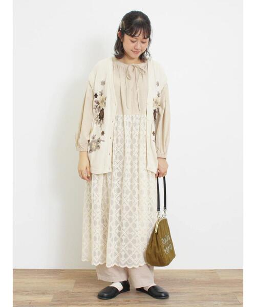 Samansa Mos2(サマンサ モスモス)の「【マカベアリス×Samansa Mos2】刺繍がま口バッグ(ハンドバッグ・レディース・ブラック/グリーン/オレンジ・F)」の10枚目の写真