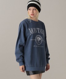 FOREVER 21 | 【2024FW】ピグメント裏毛グラフィックプルオーバー(スウェット)