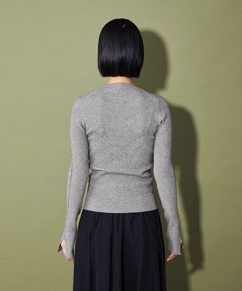 CITEN（シテン）の「＜CITEN＞モックネックニット（ニット/セーター・レディース・ダークブラウン/コバルトブルー/オレンジ/ダークグレー/グレー・FREE）」の21枚目の写真