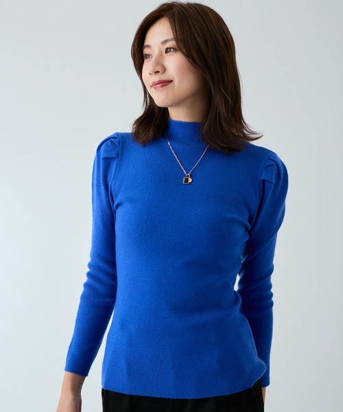 Jayro(ジャイロ)の「もちもちパワショル長袖ハイネックPO(Tシャツ/カットソー・レディース・ベージュ/ネイビー/ブラック/ホワイト/ブルー・M)」の5枚目の写真