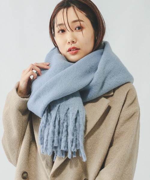 GLOBAL WORK（グローバルワーク）の「静電軽減フリンジストール/145516（マフラー・レディース・ベージュ/アイボリー/グレー/ブルー/グリーン・ONE SIZE）」の11枚目の写真