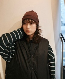 PHATEE（ファッティー）の「【PHATEE】ファティー HEMP RIB KNIT BEAINE（キャップ）」