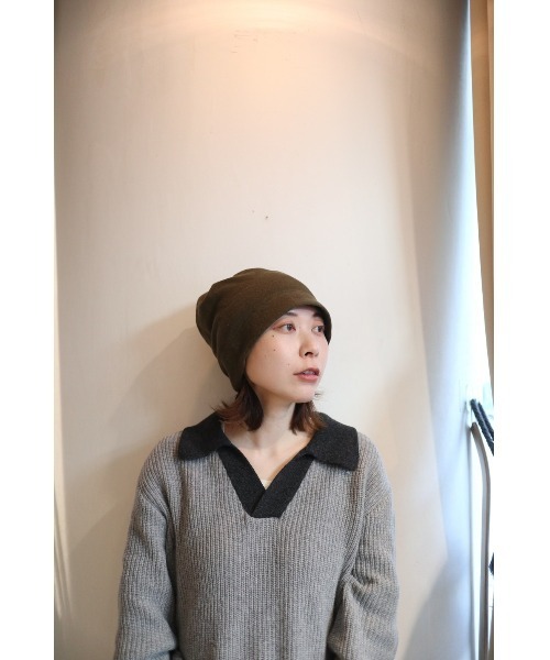 PHATEE（ファッティー）の「【PHATEE】ファティー HEMP RIB KNIT BEAINE（キャップ・メンズ・ブラック/ブラウン/オリーブ/グレー/キナリ・ONE SIZE）」の5枚目の写真