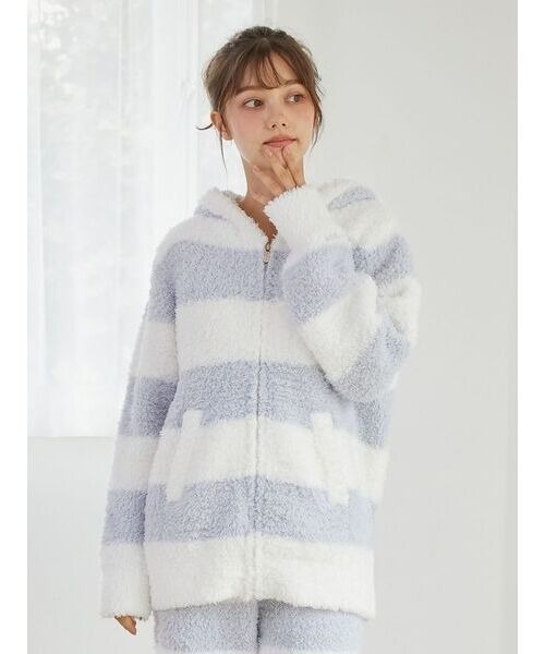 【M】ジェラート2ボーダーパーカ　& ショートパンツ　セット gelato pique（ジェラートピケ）の「【ラッピング済み
