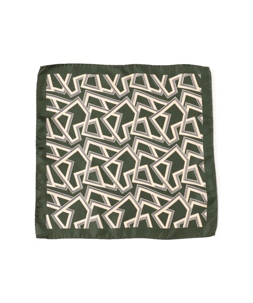 シルク ジオメトリック柄 チーフ（ハンカチ/ハンドタオル）｜BRILLA per il gusto（ブリッラペルイルグースト）