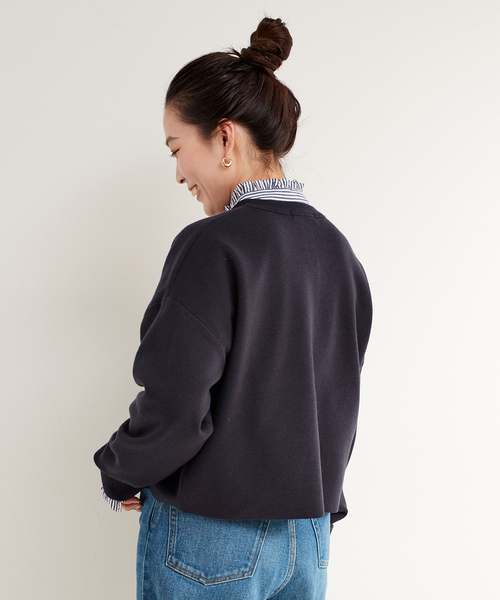 B.C STOCK(ベーセーストック)の「《追加》スムース クルーカーディガン(カーディガン/ボレロ・レディース・ブラック系その他/ネイビー/ホワイト/レッド・FREE)」の12枚目の写真