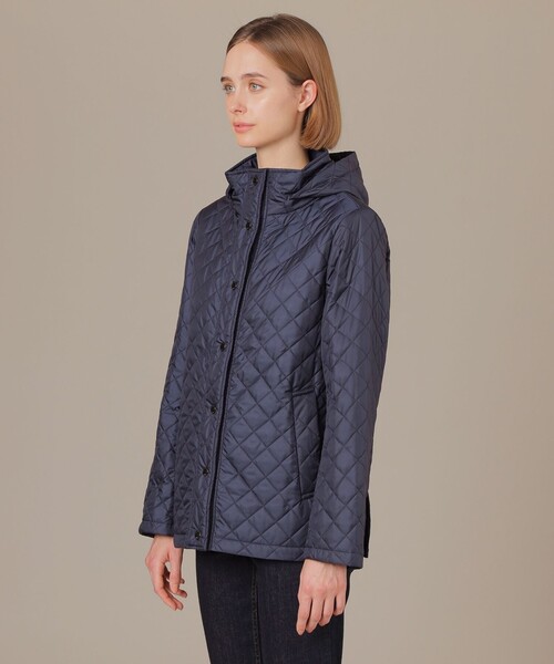 MACKINTOSH LONDON（マッキントッシュ ロンドン）の「【WEB・一部店舗限定】キルティングタフタフーデットショートコート（ブルゾン・レディース・グリーン系その他6/ネイビー/ブラック・38/36/40）」の13枚目の写真