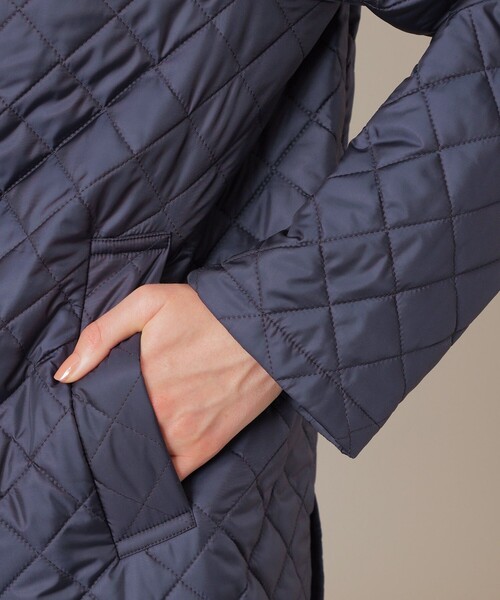 MACKINTOSH LONDON（マッキントッシュ ロンドン）の「【WEB・一部店舗限定】キルティングタフタフーデットショートコート（ブルゾン・レディース・グリーン系その他6/ネイビー/ブラック・38/36/40）」の18枚目の写真