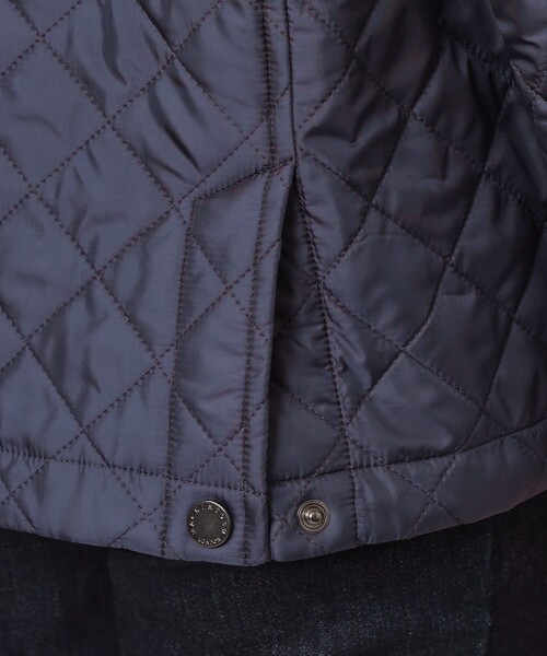 MACKINTOSH LONDON（マッキントッシュ ロンドン）の「【WEB・一部店舗限定】キルティングタフタフーデットショートコート（ブルゾン・レディース・グリーン系その他6/ネイビー/ブラック・38/36/40）」の4枚目の写真