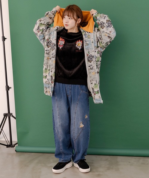 【セール】343136：パリティのネコおでん刺繍パンツ（その他パンツ）｜ScoLar Parity（スカラーパリティ）