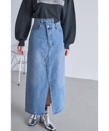 ウエストアシメデニムスカート