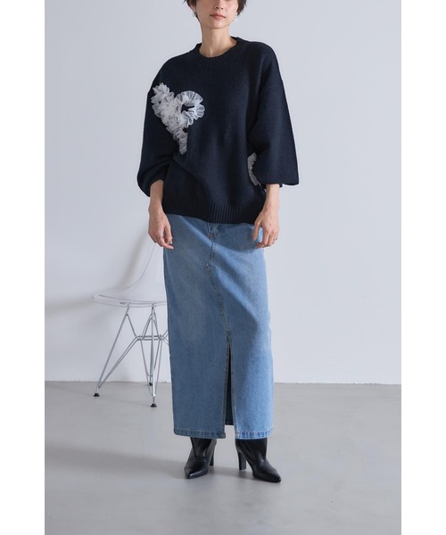 &. NOSTALGIA（アンドドットノスタルジア）の「ウエストアシメデニムスカート（デニムスカート・レディース・ライトブルー・M）」の6枚目の写真