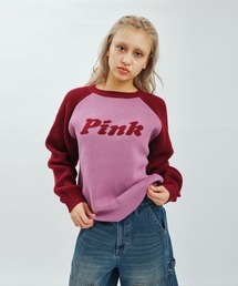 atmos pink Raglan Sleeve Knit / アトモス ピンク ラグラン スリーブ ニット