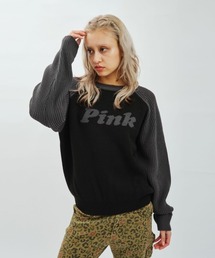 atmos pink | atmos pink Raglan Sleeve Knit / アトモス ピンク ラグラン スリーブ ニット(ニット/セーター)