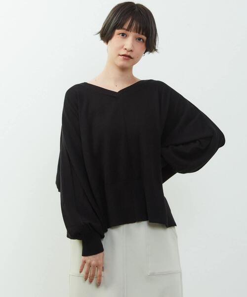 SOFFITTO(ソフィット)の「【nota della mano sinistra(ノータ デラ マノ シニストラ)】ドルマン2wayニットトップス(ニット/セーター・レディース・マジェンタ/ブラック・FREE)」の17枚目の写真