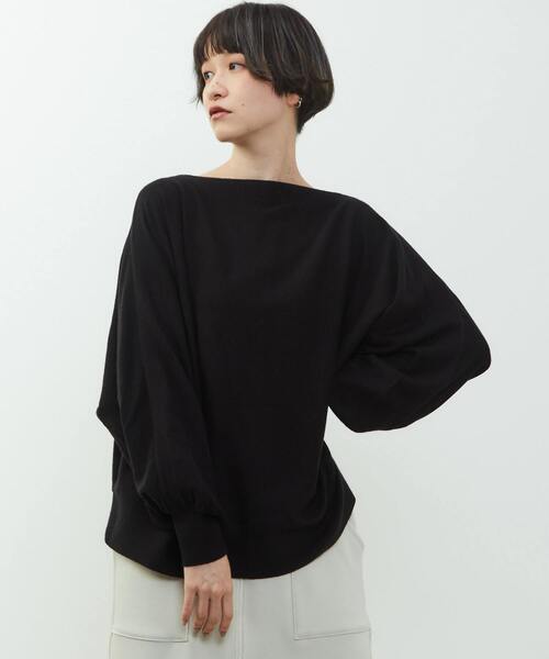 SOFFITTO(ソフィット)の「【nota della mano sinistra(ノータ デラ マノ シニストラ)】ドルマン2wayニットトップス(ニット/セーター・レディース・マジェンタ/ブラック・FREE)」の13枚目の写真