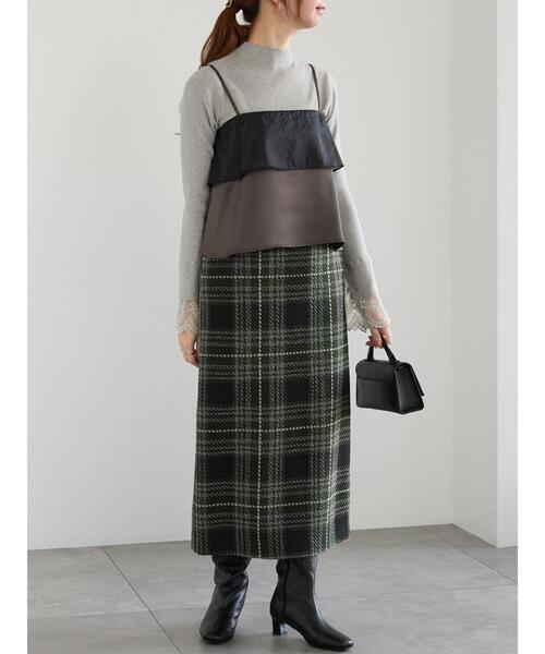 Te chichi（テチチ）の「レースカフレイヤードリブニット（ニット/セーター・レディース・グレー/チャコールグレー/ブラック・F）」の7枚目の写真