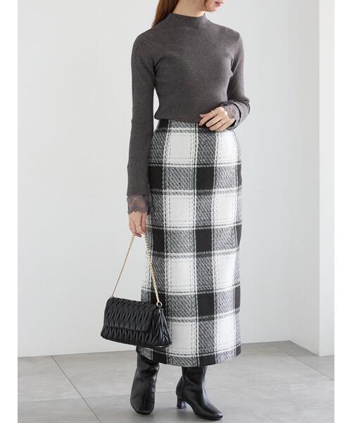 Te chichi（テチチ）の「レースカフレイヤードリブニット（ニット/セーター・レディース・グレー/チャコールグレー/ブラック・F）」の14枚目の写真