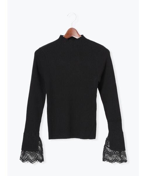 Te chichi（テチチ）の「レースカフレイヤードリブニット（ニット/セーター・レディース・グレー/チャコールグレー/ブラック・F）」の21枚目の写真