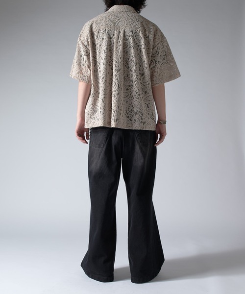 美品 Lui's(ルイス) ペイズリーレースシャツ Lui's シャツ ペイズリーモールレースシャツ メンズ : ZOZOTOWN