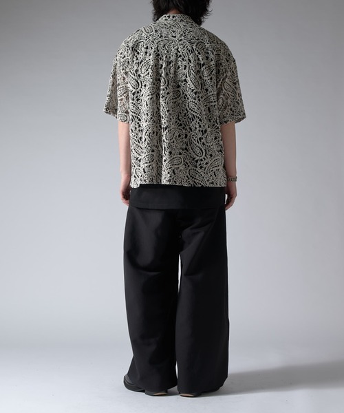 Lui's（ルイス）の「ペイズリーモールレースシャツ（シャツ/ブラウス・メンズ・オフホワイト/グレー/ブラック/ブラック系その他/ネイビー・S/M）」の13枚目の写真