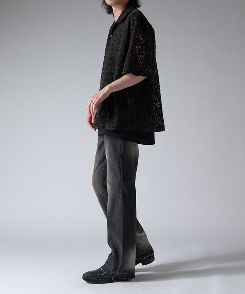 Lui's（ルイス）の「ペイズリーモールレースシャツ（シャツ/ブラウス・メンズ・オフホワイト/グレー/ブラック/ブラック系その他/ネイビー・S/M）」の20枚目の写真