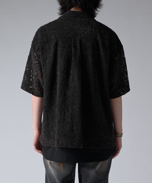 Lui's（ルイス）の「ペイズリーモールレースシャツ（シャツ/ブラウス・メンズ・オフホワイト/グレー/ブラック/ブラック系その他/ネイビー・S/M）」の17枚目の写真