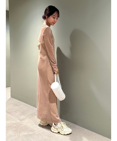 emmi(エミ)の「ベロアチュールワンピース(ワンピース・レディース・ブラック/ベージュ/ライトブルー・1/0)」の21枚目の写真