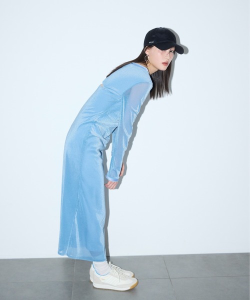 emmi(エミ)の「ベロアチュールワンピース(ワンピース・レディース・ブラック/ベージュ/ライトブルー・1/0)」の6枚目の写真