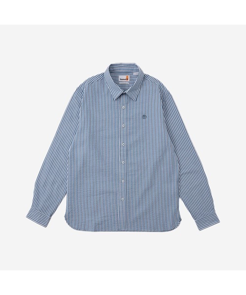 Timberland(ティンバーランド)の「シアサッカー スリム シャツ メンズ(シャツ/ブラウス・メンズ・スカイブルー・XX-LARGE/X-LARGE/SMALL/MEDIUM/LARGE)」の1枚目の写真