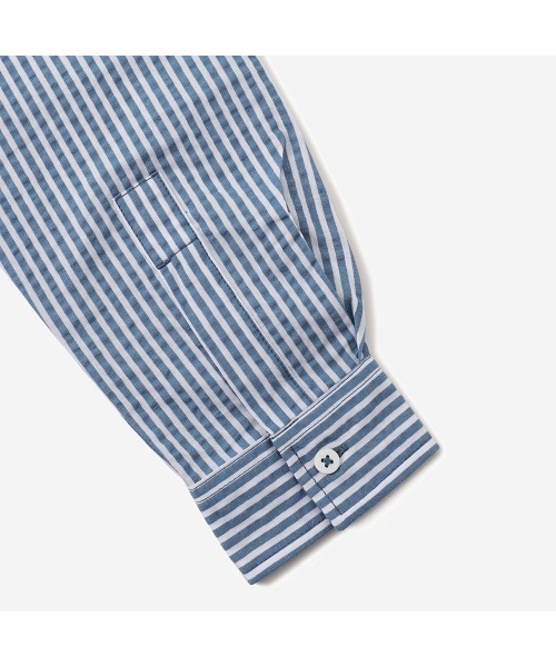 Timberland(ティンバーランド)の「シアサッカー スリム シャツ メンズ(シャツ/ブラウス・メンズ・スカイブルー・XX-LARGE/X-LARGE/SMALL/MEDIUM/LARGE)」の5枚目の写真