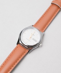 【60】【ITN】【CASIO】クラシック　デイデイト　ラウンド　SV　レザーベルト