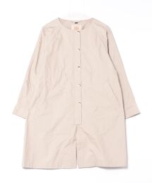 Q | ノーカラードットボタンコート(ノーカラーコート)