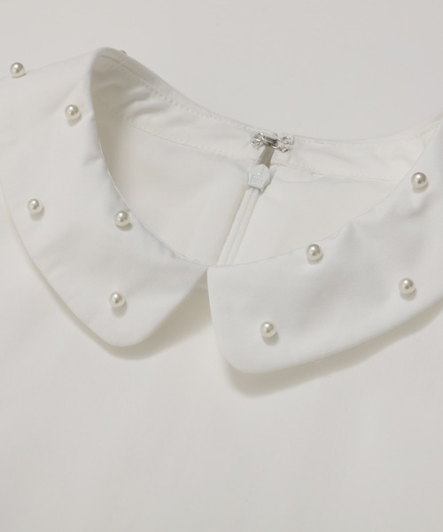 Fit more(フィットモア)の「パール襟ペプラム長袖トップス(シャツ/ブラウス・レディース・ネイビー/ブラック/ホワイト・FREE)」の17枚目の写真