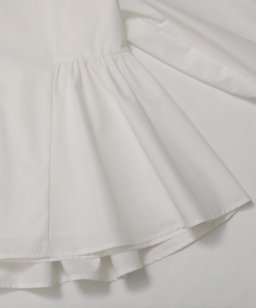Fit more(フィットモア)の「パール襟ペプラム長袖トップス(シャツ/ブラウス・レディース・ネイビー/ブラック/ホワイト・FREE)」の20枚目の写真